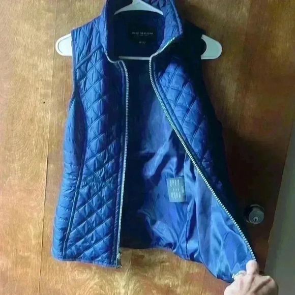 MARC NEW YORK QUILTED NAVY BLUE VEST - S - Picture 9 of 9